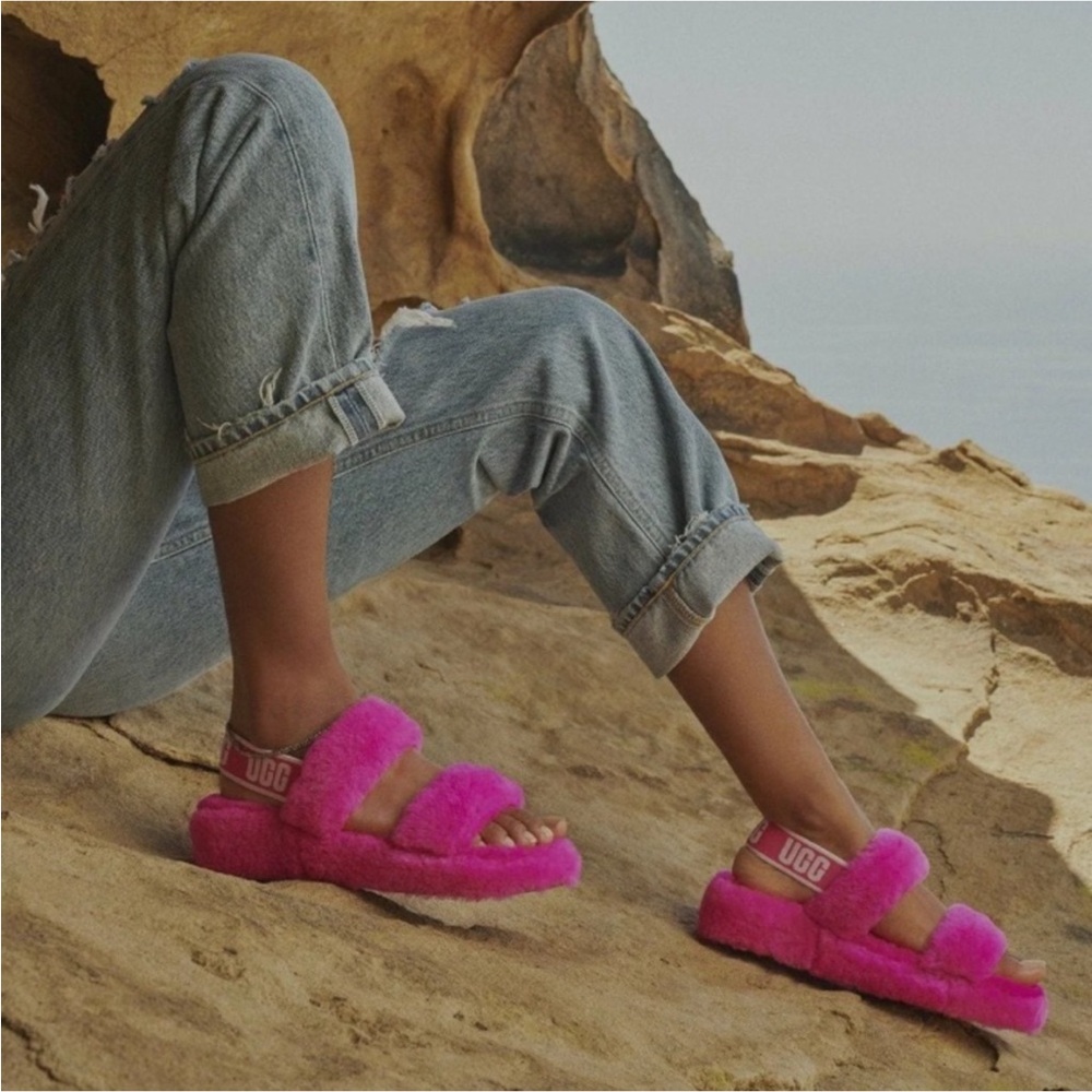 UGG Australia Oh Yeah Slide Slippers Pink New